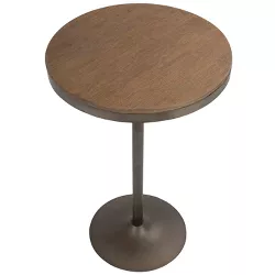 Dakota Industrial Adjustable Bar/Dinette Table Antique/Brown - LumiSource