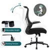 Lyngins Ergonomic Office Chair, High Back Mesh Home Office Desk Chair with Flip-Up Armrests, 360° Swivel & Recline, Computer Chair - 2 of 4
