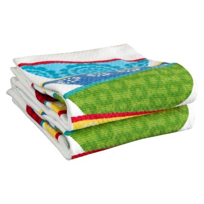 Colorful Cotton Dual-Purpose Kitchen Dish Towel Set, 2-Pack