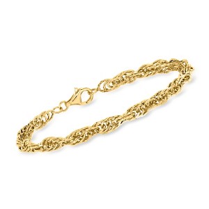 Ross-Simons 18kt Gold Over Sterling Rope-Chain Bracelet - 1 of 4