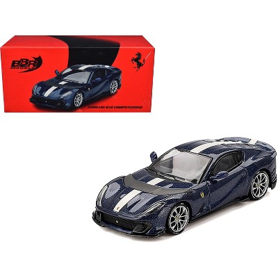 Ferrari 812 Competizione Tour De France Blue with White Stripe 1/64 Diecast Model Car by BBR