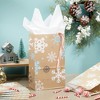 Blue Panda 36-Pack Bulk Snowflakes Christmas Gift Bags, 5.15 x 3.2 x 8.5 Inches Christmas Goody Bags for Kids, Holiday Party Favor - 2 of 4