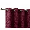 Kate Aurora 2 Pack Delaney Room Darkening Damask Print Grommet Curtain - image 2 of 4