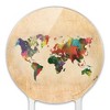 Colorful Rainbow Map Of The World Earth Globe Acrylic Cake Topper - 3 of 4