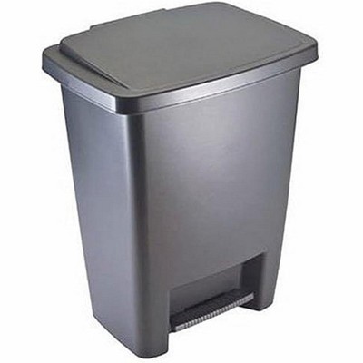 Step-On Trash Can with Lid, 8.25-Gallon, Easy Clean Wastebasket for Home/Kitchen/Bedroom/Office
