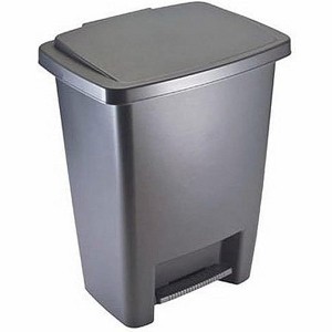 Step-On Trash Can with Lid, 8.25-Gallon, Easy Clean Wastebasket for Home/Kitchen/Bedroom/Office - 1 of 4