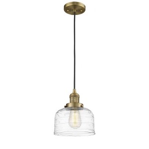 Bell - 1 Light Cord Hung Mini Pendant In Industrial Style-10 Inches Tall and 8 Inches Wide - 1 of 1