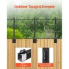VEVOR Fence Post Extender, 8Pcs 23.8in Barbed Wire Arm, Sturdy Steel Fence Height Extender, Flat or Surface Mounted Barbed Wire Extension Arms,Black - 4 of 4