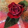 Northlight 8" Red and Green Floral Accent Christmas Gift Box Decor - 2 of 3