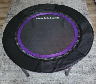 Leaps & Rebounds 40 Round Mini Fitness Trampoline & Rebounder Indoor Home  Gym Exercise Equipment Low Impact Workout For Adults, Purple : Target