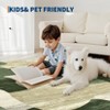 Washable Area Rug Modern Rug Non Slip Rug Low Pile Rugs Color Block Patchwork Throw Rug Foldable Indoor Carpet for Living Room Bedroom - 4 of 4