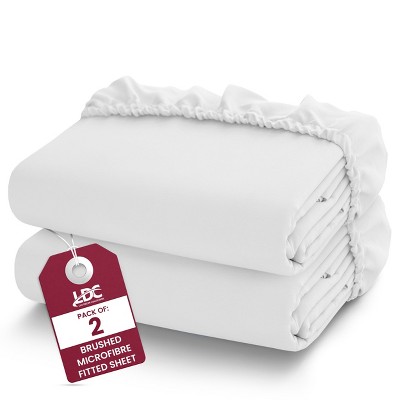 Microfiber Fitted Sheets Deep Pocket Up to 16-Inch , Ultra Soft , Easy Fit , Hypoallergenic Fitted Bed Sheets - Lux Decor Collection