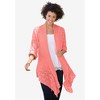 Woman Within Plus Size Open Front Pointelle Cardigan - 4 of 4