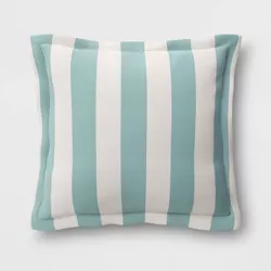Cabana Stripe Outdoor Back Cushion DuraSeason Fabric™ Turquoise - Threshold™