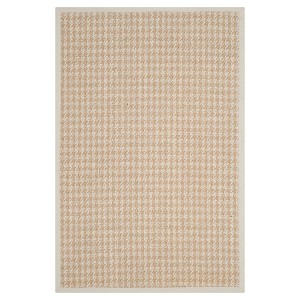 Natural/Light Gray Solid Woven Area Rug - (4