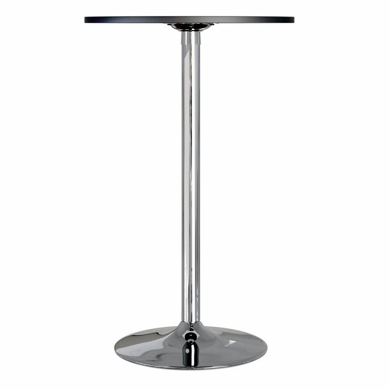 Polished Steel Round Bar Table Wood/Black - Winsome, 6 of 7