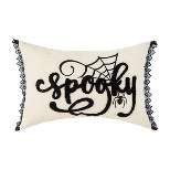 C&F Home 14" x 22" Spooky Black And White Halloween Embroidered Throw Pillow