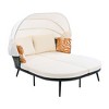 74.8’’ Patio Daybed with Retractable Canopy,2 Person Patio Lounge Chair with Cushions,Wicker Back Loveseat Sofa Set for Patio Backyard Poolside - 3 of 4
