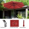 9 FT  Easy Crank Outdoor Patio Umbrella with Vented Canopy - For Deck, Balcony, Porch, Backyard, or Pool by Nature Spring - image 3 of 4