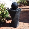 Sunnydaze Outdoor Black Ball Solar Powered Water Fountain with Backup Battery and LED Light - 32" - Black - 4 of 4
