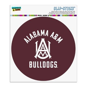 Alabama A&M University Bulldogs Logo Automotive Car Window Locker Circle Bumper Sticker - 1 of 4