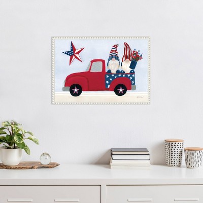 Amanti Art 23"x16" American Gnome II by Yvette St. Amant Framed Canvas Wall Art Print