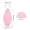 Unique Bargains Blank Vintage Motel Keychain for DIY Ornament Backpack Label 16 Pcs - 2 of 4