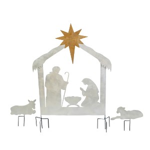 Evergreen Garden 3-pc Nativity Laser Cut Metal Yard Scene - 1 of 4