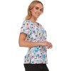 MediChic Women Scrubs V-Neck Printed Scrub Top with Three Pockets - 4 of 4