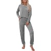Ekouaer Pajamas Set for Women Soft Comfy Pjs Sets Long Sleeve Sleepwear Loungewear - 2 of 4