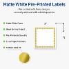 Avery Printable Square Labels, Gold Beads, 2" x 2", Matte White Square Labels, Permanent, Laser/Inkjet, 120ct, Great for Product Labels - 2 of 4