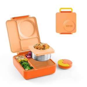 OMIEBox Insulated Bento Lunch Box with Leakproof Thermos Food Jar 3 Compartments - 1 of 4