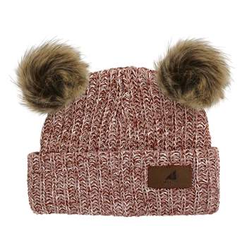 Arctic Gear Youth Winter Hat Cotton Cuff Hat with Double Poms