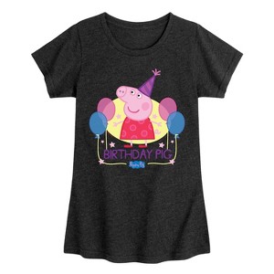 Girls' - Peppa Pig - Birthday Celebration Fitted Short Sleeve Graphic T-Shirt - 1 of 4