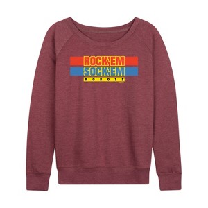 Women's - Rock 'Em Sock 'Em Robots - Rock Sock Em Logo Lightweight French Terry Slouchy - 1 of 4