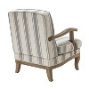 Rinaldo Farmhouse Style Armchair with Romantic Stripes Armchair for Living Room Lounge Bedroom Set of 2| ART OF LIVING DESIGNS - 4 of 4