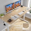 Infurnic Desks, Standing Desk with Splice Board, Adjustable Height Sit Stand Desk for Office or Home, Brown, 24"*55"*27.5" - 4 of 4
