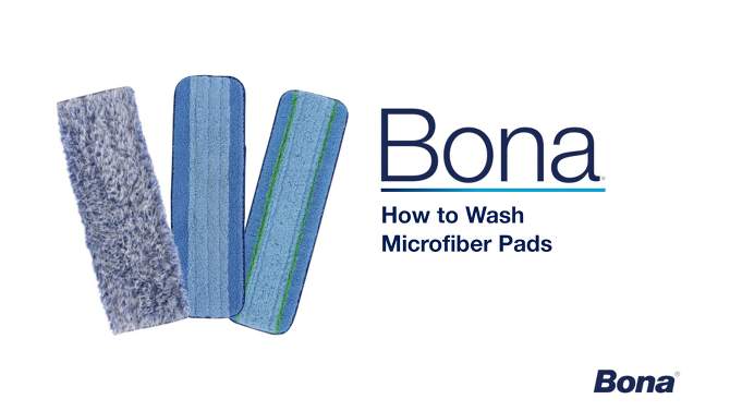 Bona Cleaning Products Reusable Mop Refill Multi Surface Microfiber Wet + Dry Floor Sweeping + Mopping Value Pack - 3ct, 2 of 11, play video
