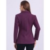 INSPIRE CHIC Women's Work Office Winter Overcoat Single Breasted Point Collar Pea Coat - 4 of 4