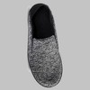 Isotoner Men's Miles Sport Knit Closed Back Slippers - Black - image 3 of 4