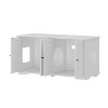 Famapy 4-Door Cat Cabinet with Dual Pet Entrances,Ventilated and Breathablem,Hidden Design,Stylish Pet Furniture with Top Display Area - 3 of 4