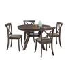 Sapphtopaz Round Dining Table Kitchen Table Modern Wooden Table with Trestle Pedestal Base Shelf for Dining Room - 3 of 4