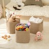 Aoibox Cotton Rope Woven Storage Cubes 11 Inch Square Baskets for Shelves Nursery Closet Organizing Brown 3 Pack - 2 of 4