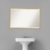 37" x 25" Polished Brass Framed Bathroom Vanity Wall Mirror Gold - Amanti Art: Modern Rectangular, Beveled, Wall-Mounted - 4 of 4