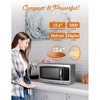 COMMERCIAL CHEF Microwave 1.3 Cu Ft with 10 Power Levels, Microwave with Push Button Door Lock, 1000W Countertop Microwave with Timer and Digital Controls - 4 of 4