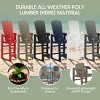 WestinTrends Azura Outdoor Tall Adirondack Chairs With Connecting Table Tray (Set of 2), White - 4 of 4