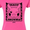 Women's - Pokémon - Pikachu Face With Grid Fitted Graphic T-Shirt - 2 of 3