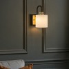 ALOADECOR W5'' 1-Light Modern Elegant Brass And Black Bathrooom Vanity Light With Milk White Glass Shades - 2 of 4