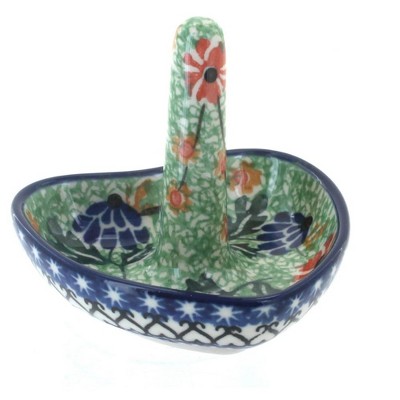 Blue Rose Polish Pottery 904 Ceramika Artystyczna Ring Holder