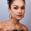 SOHI Women's Onyx Black Party Drop Earrings - 3 of 4